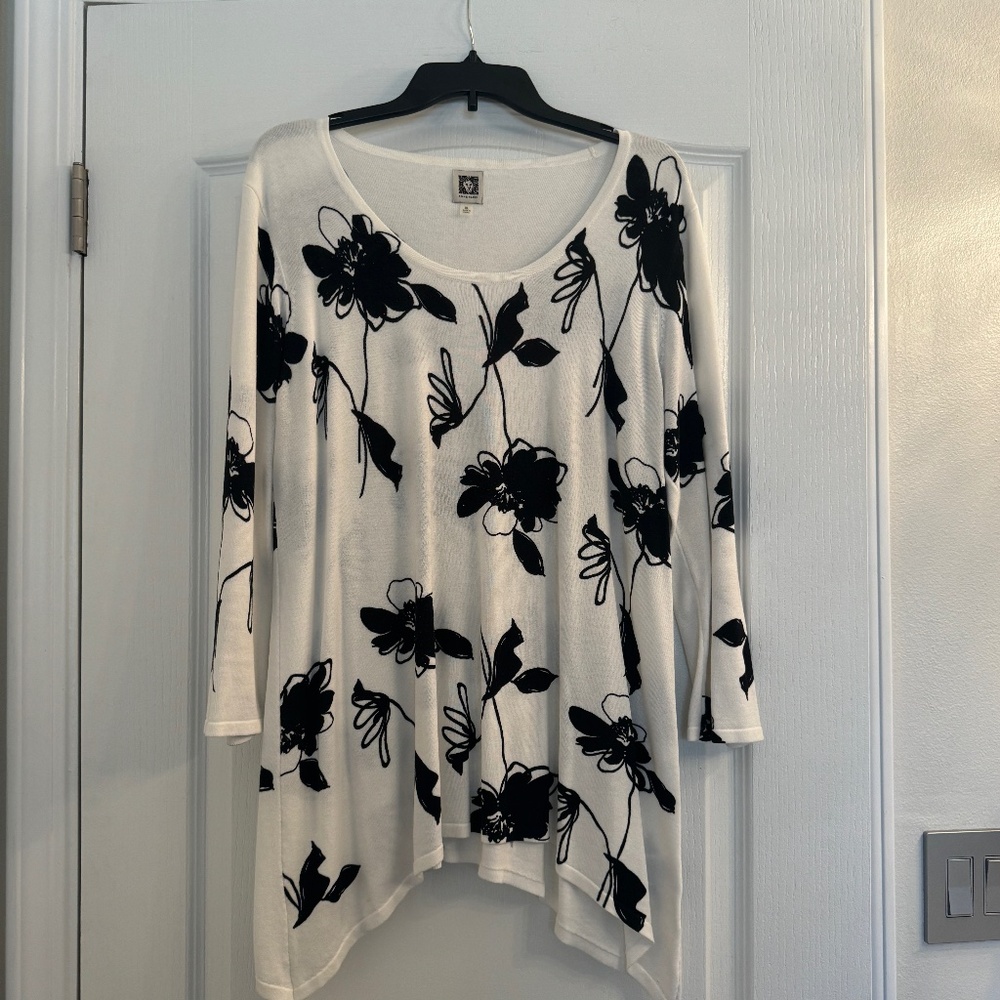 Anne Klein Tunic Sweater XL